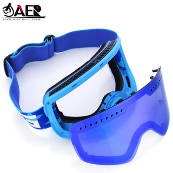 JAER Brand Liels Slēpošanas Fack Maska Dubultā Objektīva UV400 Anti-miglas Motokrosa Brilles Sniega Slēpošana Snowboard Motociklu, Aizsargbrilles, Brilles