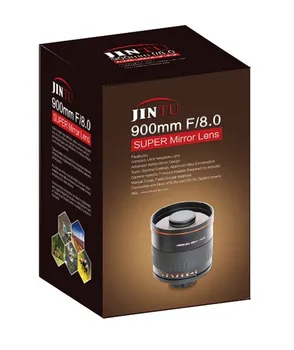 JINTU 900mm Profesionālās Spogulis Telefoto Manuālais Fokuss TOP Objektīvs + + T2-Mount Adaptera Gredzens Canon EOS DSLR PILNA KADRA Kamera