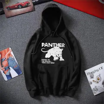 Jaunas Ziemas Streetwear Black Panther Party pelēkā vārna Sudadera hombre Hip hop sporta Krekls Top Modes Kokvilnas Hoodies vīriešiem