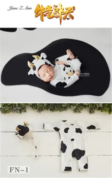 Jaundzimušo bērnu ox tērpu apģērbu fotogrāfija aksesuārus govs gadā bērnu studija šaušana šaut apģērbu dizainu