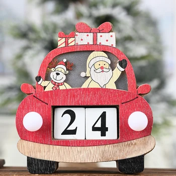 Jaunā Gada, Ziemassvētku Rotājumi Amatniecības Fotogrāfiju Mājās Mazo Kalendāra Sniegavīrs DIY Sānu Apgaismojums Dāvanu Koka Rotājumi vecāka Gadagājuma Auto