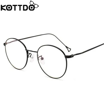 KOTTDO Jaunas brilles vīriešiem metāla brilles rāmis sievietēm brilles apaļā rāmja vīriešiem Recepšu brilles brilles oculos
