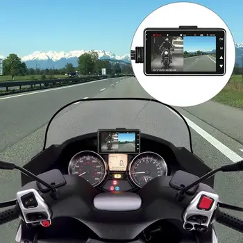 KY-MT18 Motociklu Kameras DVR Mehānisko Dash Cam ar Īpašām Divējādu Priekšā, Aizmugurē Ieraksti Motociklu Elektronikas