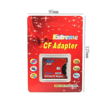 Karstā Pārdot SD CF Karšu Adapteri Bezvadu Wifi SD, MMC, SDHC SDXC Slots, Lai CF Type I Compact Flash Atmiņas CF Karšu Adapteri SLR Kameras