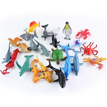 Karstā Pārdošanas 12pcs/daudz Jūras Dzīvnieku Darbības Rādītāji 6CM PVC Attēls Kolekcionējamu Rotaļlietu Anime Attēls Figūriņas Bērniem Izziņas Rotaļlietas, Dāvanu