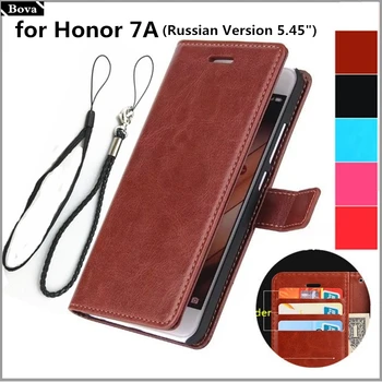 Kartes turētāja vāku gadījumā Huawei Honor 7.A DUA-L22 5.45-collas Pu ādas gadījumā seifa pārsegu aizsardzības maksts