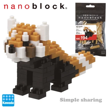 Kawada nanoblock NBC194 Sarkanā Panda attēls celtniecības bloki, funny dzīvnieku rotaļlietas, ķieģeļu [Mini Kolekcija Sērija] 130 gab Vecums 12+
