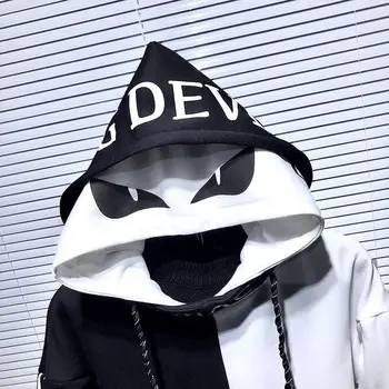 Korejiešu Vīrieši Hoodies Japāņu Vīrietis Gadījuma Rudens Sporta Krekli Hip Hop Vīriešu Streetwear Raibs Hoody Smieklīgi Akmens Pelēkā Vārna Topi Vīrietis
