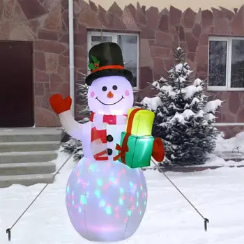 LED Gaismas Piepūšamās Sniegavīrs Santa Claus Modelis Ziemassvētku Radošā Grupa Aksesuārus Uzspridzināt Ziemassvētki Iekštelpu Āra Apdare MUMS, ES Plug