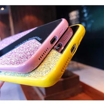 Luksusa aplauzums spogulis iPhone11 mobilo tālruni gadījumā, grima spogulis 11promax silikona naudas sodu caurumu anti-fall xr jūra xs max neto red 8p