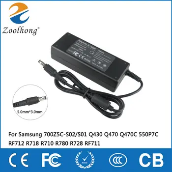 MAIŅSTRĀVAS Adapteris Lādētājs Samsung 700Z5C-S02/S01 Q430 Q470 Q470C 550P7C RF712 R718 R710 R780 R728 RF711