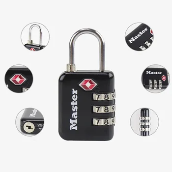 Master Lock TSA Bloķēšanas 3 Ciparu Paroli, Muitas Bagāžas Slēdzeņu Anti-theft Mini Koda Atslēga, par Čemodānu Bagāžas Soma Ceļojumiem