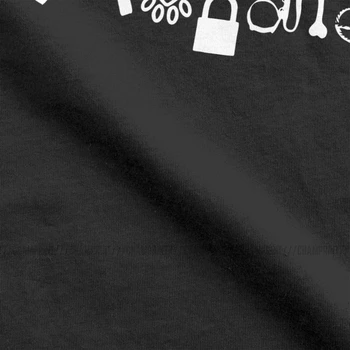 Mazuļu Spēlēt Apstrādātājs BDSM T Krekli Vīriešu Kokvilnas T-Krekls Crewneck Dominējošā Padevīgs Vergs Spēlēt Kapteinis Sexy Sub Tee Krekls ar Īsām Piedurknēm