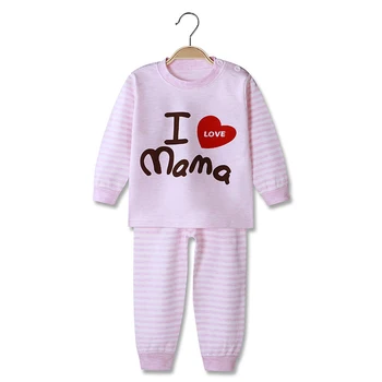 Meiteņu Pidžamu Kids Sleepwear Bērniem Karikatūra Apģērbu Komplekts Baby garām Piedurknēm Pidžamu Mājas Apģērbs Zēniem 1-4 Gadi