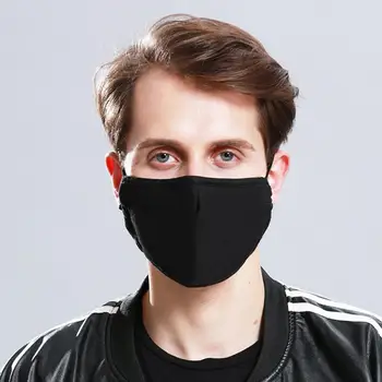 Melns Aizsargājošu Sejas Masku ar 5 Slāni, Oglekļa Filtrs Kokvilnas PM2.5 Muti Maska mascarillas Respiratora Aizsardzības Masku masque