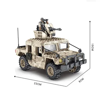 Militārās sērija tuksnesī uzbrukumu vehicle īpašo spēku SWAT Skaitļi DIY modeli, Celtniecības Bloki, Ķieģeļi, Rotaļlietas, Dāvanas,