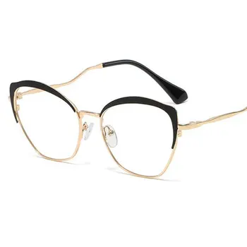 Modes Metāla Kaķu Acu Brilles Rāmis Sieviešu Briļļu Skaidrs, Brilles Tuvredzība Nerd Sievietēm Sieviešu Brilles Augstas Kvalitātes Brilles