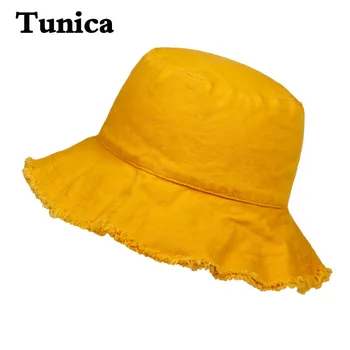 Modes kokvilnas Kausa Cepure vīriešiem un Sievietēm Harajuku Zvejnieks Cepures Locīšanas Saule Zvejas Panama klp hip hop caps tīrtoņa krāsu