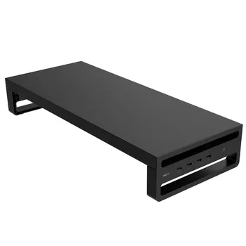 Multi-Funkciju Bezvadu Lādētāju Bāzes Turētājs Darbvirsmas Monitora Statīvs Datora Ekrāna Stāvvadu USB 3.0 Uzlādes Klēpjdatoru Stāvēt LaptopBase