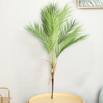 Mākslīgo Palmu koku zariem savvaļas mākslīgās zaļumi palmu lapām augi mājas dzīvojamā istabā, kāzu dekorēšana džungļu puse dekori
