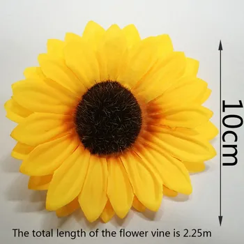 Mākslīgā Saulespuķes Vīnogulāju 10 Big Saules Puķes Mājās Cauruļu Tīšanas Lentes Apdare Rotangpalmas Ziedi Home Decoration Accessories