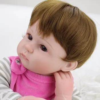 Mīksts Silikona Atdzimis Bērnu Lelles 16 collu 40cm Bebe Atdzimis Lelles Dzīvs Spilgti Nekustamā Reāli Bērni Menina Meitene Rotaļlietu Dzimšanas dienas Dāvana