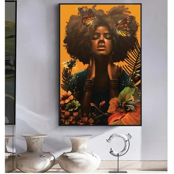 Mūsdienu Audekls Gleznošanai Attēls Attēlā Wall Art Attēlu Portreta Mājas Dekoru Gleznu Abstraktu Sieviešu Picuture Mākslas Plakātu un Izdrukāt