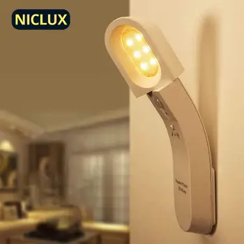 NICLUX USB Nakts Gaisma PIR Kustības Sensoru Vadības LED Nakts Lampa Uzlādējams Akumulators Bezvadu Sienas Lampas Guļamistabas Kāpnēm