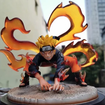 Naruto Shippuden GK Statuetes Uzumaki Naruto bijuu modo Ver. pvc Kolekciju Modelis Attēlā