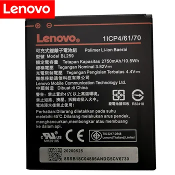 Oriģināls Pārbaudīta 2750mAh BL259 Lenovo Citronu 3 3S K32C30 K32c36 Vibe K5 / K5 Plus / A6020a40 A6020 a40 Ir 6020a40 Akumulators