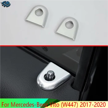 Par Mercedes-Benz Vito (W447) 2017-2020 Auto Piederumi ABS Chrome Automašīnu durvju drošības bloķēšanas vāku apdare