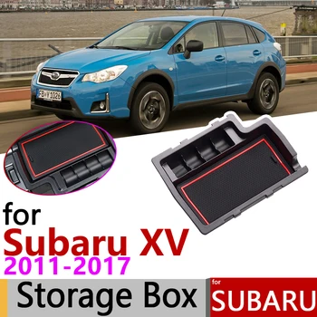 Par Subaru XV Crosstrek WRX STI 2011~2017 par Elkoņbalsti Box Glabāšanas Uzpilde Talkas Auto Organizators Piederumi 2012 2013 2016