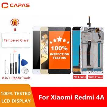 Par Xiaomi Redmi 4A LCD ekrāns Ar Rāmi Redmi 4A Displejs Touchscreen Digitizer Touchscreen Panelis Rezerves Daļas, Remonts
