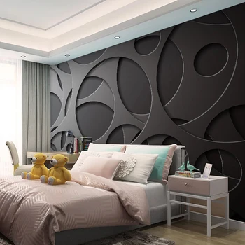 Pasūtījuma 3D Sienas Tapetes Ģeometriskā Radošo Dzīvojamā Istabā TV Fona Sienu Apdare, Krāsošanas Modernās Guļamistabas, Ēdamistaba Fresco