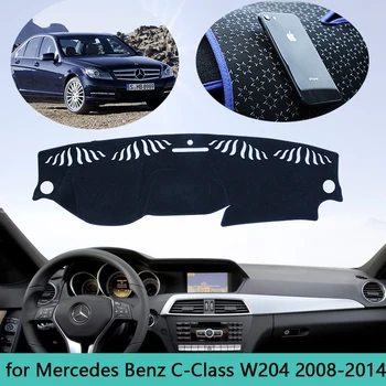 Priekš Mercedes Benz C-Class W204 C-Klasse C180 C200 C220 C250 C300 Paneļa Paklājiņš Segtu Saulessargs Dashmat Paklāju Auto Piederumi