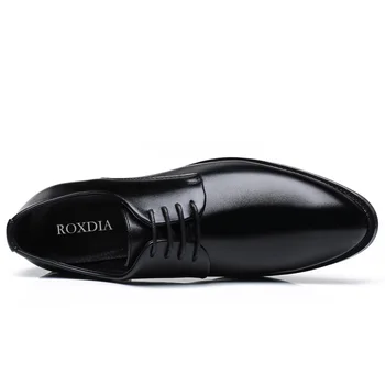 ROXDIA vīriešu kāzu kurpes microfiber ādas oficiālas uzņēmējdarbības norādīja toe cilvēkam kleitu kurpes vīriešu oxford dzīvokļi RXM081 lielums 39-48