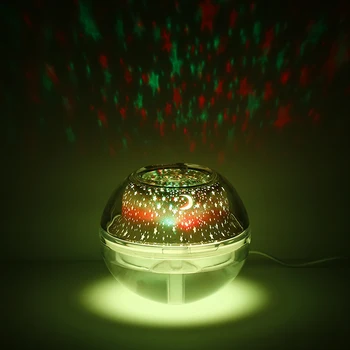 Radošā LED Kristāla Nakts Gaismas Projekcija gaisa mitrinātāju, Ēteriskās Eļļas, Izkliedētājs, Aroma Lampas USB Aromterapijas Gaisa atsvaidzinātājs Fogger