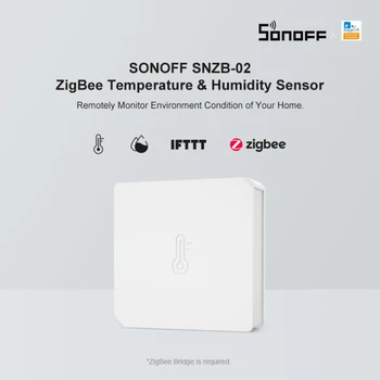 SONOFF SNZB-02 ZigBee Temperatūras Un Mitruma Sensors Reālā Laika LowBattery Darbojas Paziņojums SONOFF ZigBee EWeLink APP