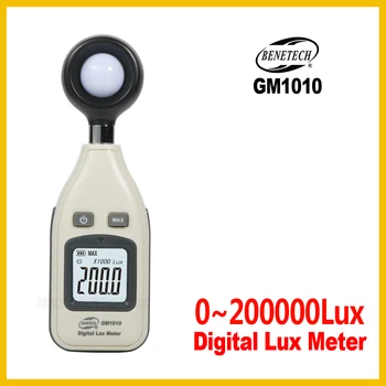Sadalīt Gaismu Luxmeter Metru Luxmeter Testera Mērījumu Diapazons 0Lux~200,000 Lux/0Fc~185,806 Fc GM1010-BENETECH Bezmaksas Piegāde