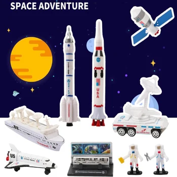 Sakausējuma Raķešu Modeļu lidmašīnas Kosmosa Rotaļlietu Komplekts Bērnu Auto Uzsākt Torņa Kosmosa Kuģi Bērnu Radošās Izglītības Rotaļlietas