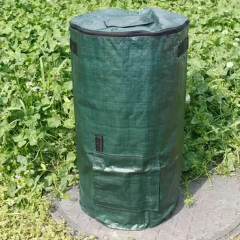 Saliekams Dārza Pagalmā Komposta Soma ar Vāku Vides Bioloģisko Rūgt Atkritumu savākšanas Atkritumu Maisi Kompostētājs Bin
