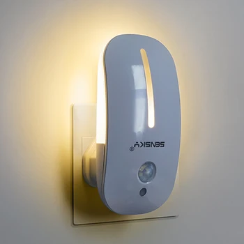 Sensky 110V, 220V AC Ķermeņa PIR Infrasarkanās LED Nakts Gaisma Ar Kustības Sensoru Bērniem Guļamistabas Lampas