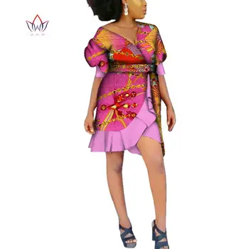 Sieviešu Salds Āfrikas Drukāt Kleitas Dashiki Plus Lieluma 6xl Bazin Riche Tradicionālo Āfrikas Apģērbu Vasaras Puse Kleita WY3337