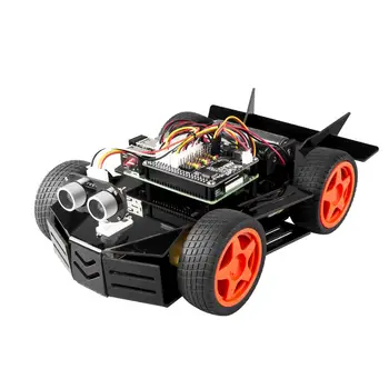SunFounder DIY Elektronisko Aveņu Pi Auto Robotu Komplektu, 4WD CEPURE Moduli, Ultraskaņas Sensors, Ātruma Mērīšanas Modulis