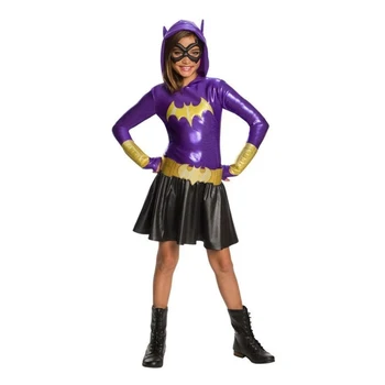 Supervaronis Meitenes Kleita pelēkā vārna - Bērni Batgirl Kostīms, TuTu Kleita Halovīni Kostīms (3-9Years) Puse Kleita