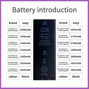 Suqy Bateria Iphone Iphone 5s 6s Akumulators Iphone 5 5s 5c Se 6 6 Plus 6s 6s Plus 7, Plus 8, Plus Mobilo Telefonu Baterijas