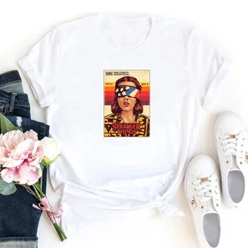 Svešinieks Lietas T-krekls Sievietēm Kokvilnas Modes Meitene Glezna Modelis T Krekls Sievietēm, O-veida kakla Dāmas Tee Kreklu Femme White Gadījuma