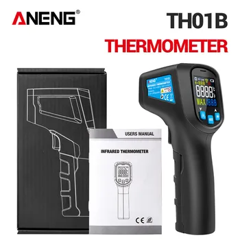 Temperatūra Testeri Digitālais infrasarkanais Termometrs TH01A/TH01B IS lāzera Sensors Ieroci Nekāda Kontakta Thermometre -50~600C Metru Pyrometer