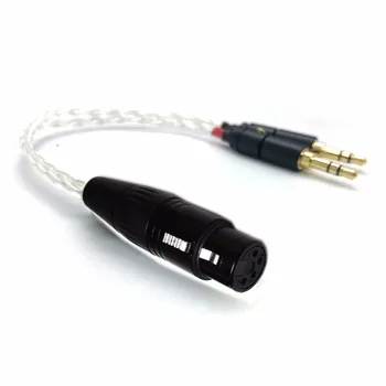 Thouliess 10cm Sudraba pārklājumu 2x 3.5 mm Male, lai 4-pin XLR Sieviešu Līdzsvarotu Audio Adaptera Kabeli, lai PHA-3 Pono Spēlētājs