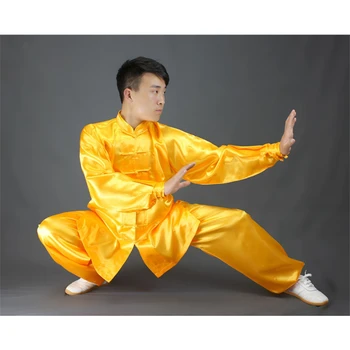 Tradicionālo Ķīniešu Kung Fu Tai Chi Formas Tērpus Bērniem Pieaugušo Satīna Sniegumu Deju Tērpi Shaolin Ušu Uzvalks Shaolin Cīņas Mākslas